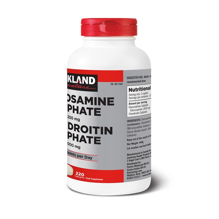 Kirkland Signature Glucosamine Sulphate & Chondroitin Sulphate, 220ct