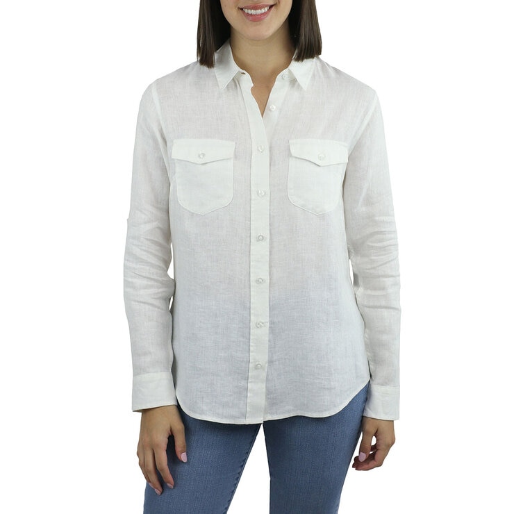 Jachs Ladies Linen Long Sleeve Shirt Jachs Ladies Linen Long Sleeve Shirt