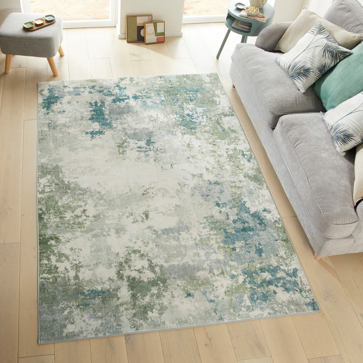 Concept Looms Liberty Seafoam Washable Rug, in 3 Sizes
