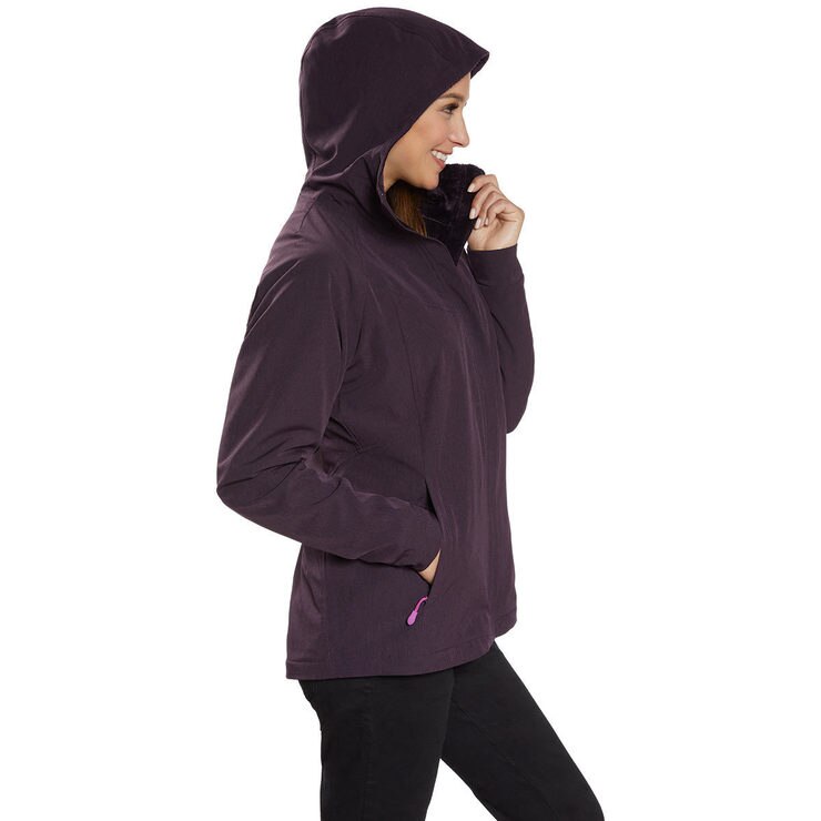 Kirkland Signature Women's Softshell Jacket in Plum, small Costco UK