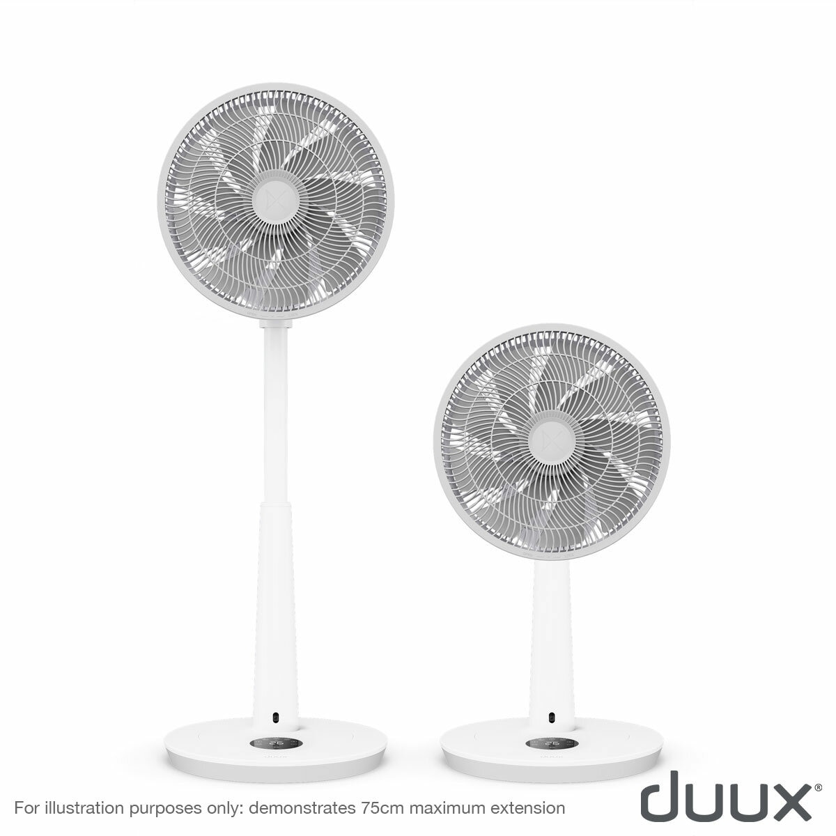 Front profile of Duux Whisper Fan 3 in White
