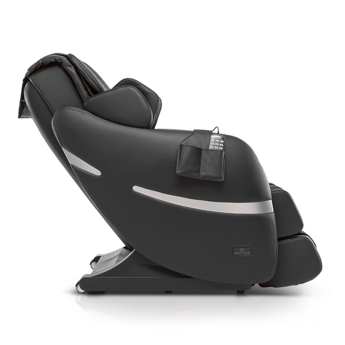 Image of Brio+ Massage Chair Black side profile half recline