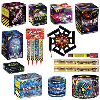 Black Cat All Night Party Fireworks Display Kit