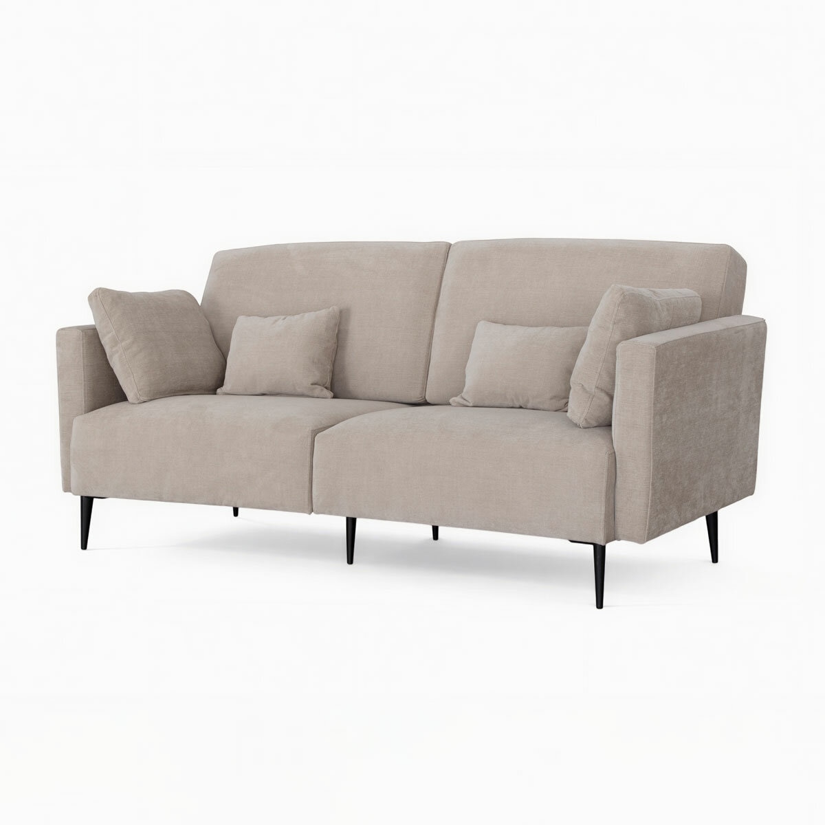MOONAP Monroe Beige Fabric 3 Seater Sofa