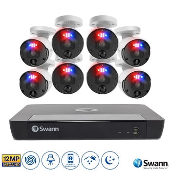 Swann 16 Channel 4TB NVR Recorder with 8 x 12MP Pro Enforcer™ Bullet Cameras, SWNVK-1690008-EU