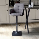 Orion Light Grey Fabric Bar Stool 2 pack