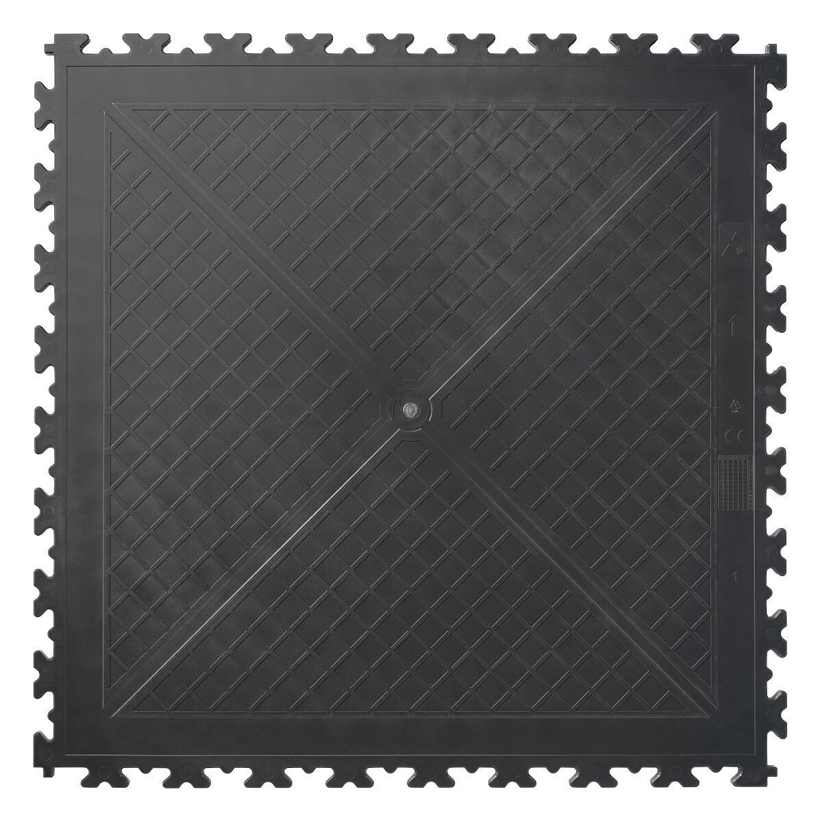 Klikflor X500 Garage Floor Tiles in Graphite (496 x 496 x 7mm) - 4 Pack