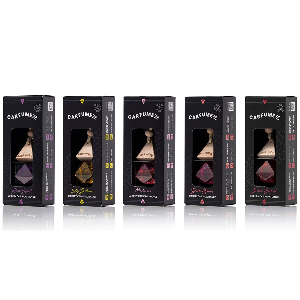 Carfume Perfume Car Air Freshener Bundle 5 Pack