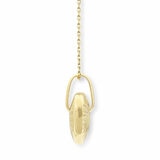 14ct Yellow Gold Textured Heart Drop Pendant