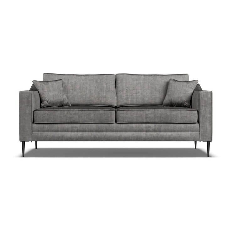 Aspen Velvet 3 Seater Sofa, Grey