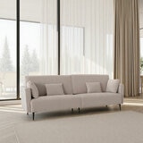 Monroe Beige Fabric 4 Seater Sofa