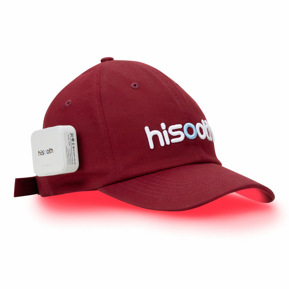 Hisooth H3 Hair Regrowth Scalp Massage Cap with LED Light in Burgundy, size Small Hisooth H3 Hair Regrowth Scalp Massage Cap with LED Light in Burgundy, size Small