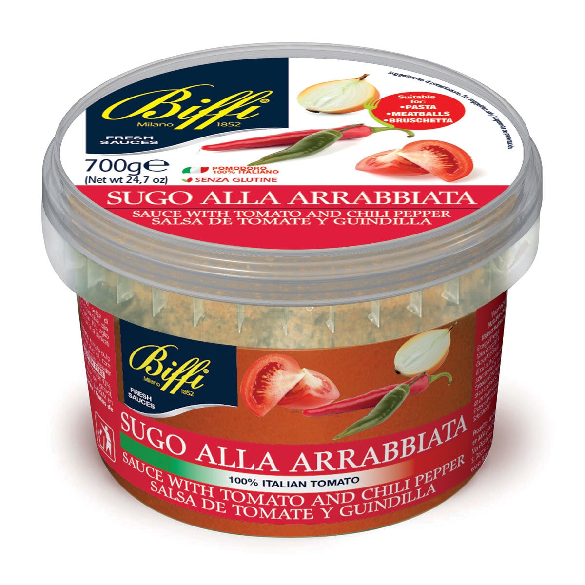Pot of Biffi Arrabiata Sauce 700g