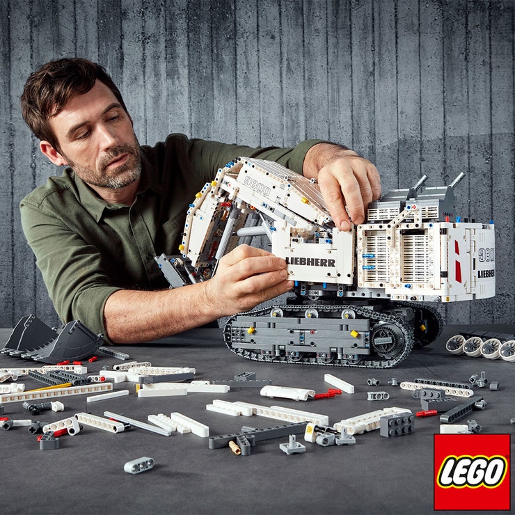 lego technic liebherr r9800 excavator