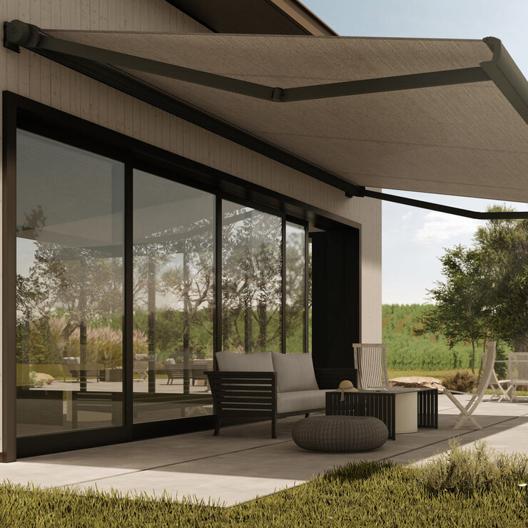 Olympus Awnings Aphrodite Outdoor Patio Awning 4.5m Wide x 2m Projection, Delivery Only