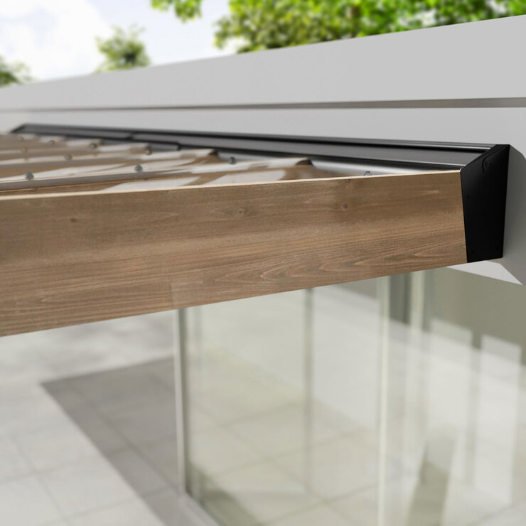 Palram Canopia Helsinki 9ft 10" x 11ft 2" (3m x 3.4m) Cedar Wood Patio Cover