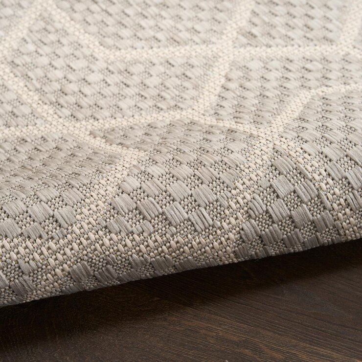 Nourison Horizon Geometric Grey Indoor Outdoor Rug, in 2 Sizes