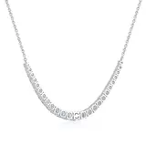 2.50ctw Graduated Diamond Necklace, 14k White Gold