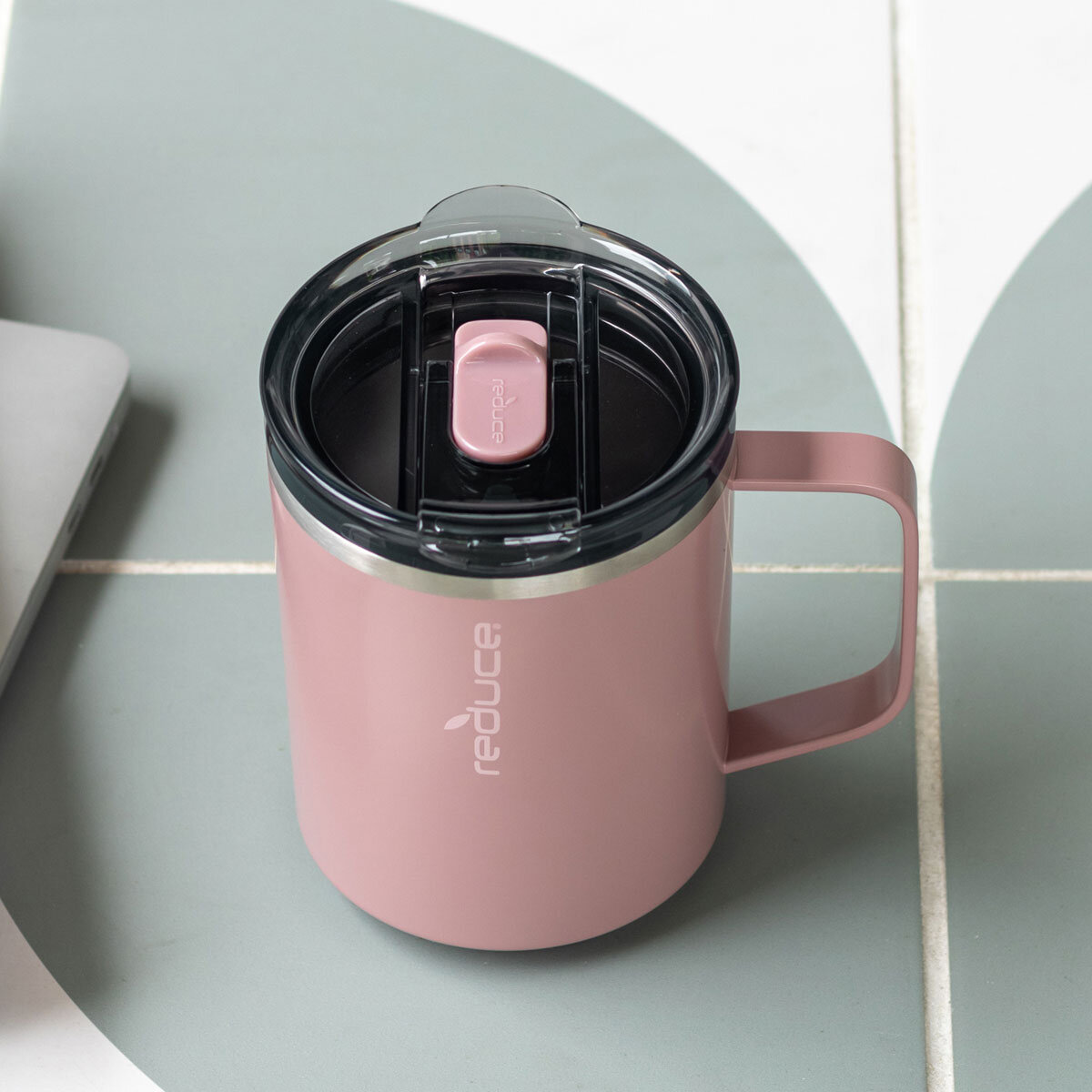HOT1 Desktop Travel Mug 2 Pack, Pink & Blue