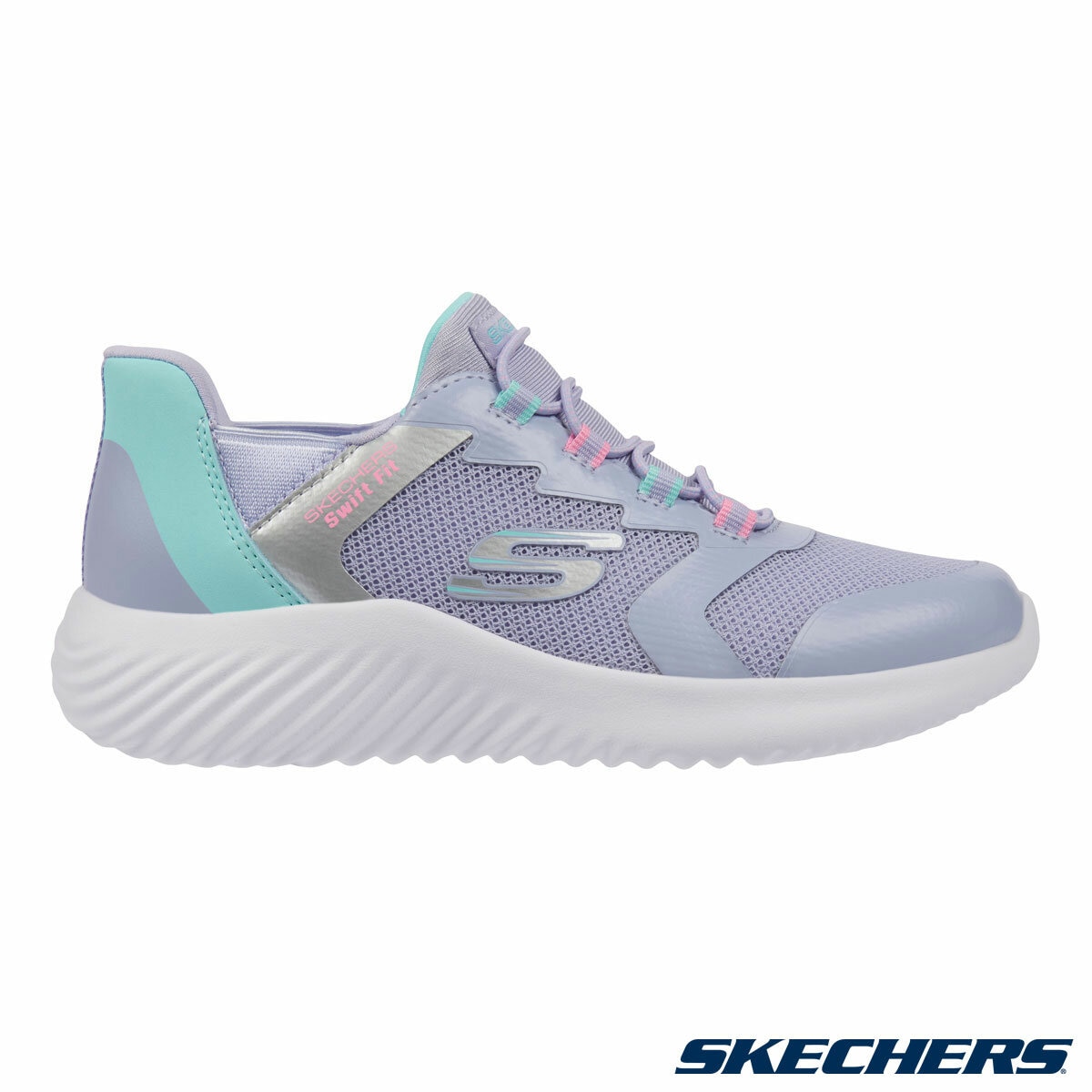 Skechers Kids Swift Fit Bounder Trainer in Lavender