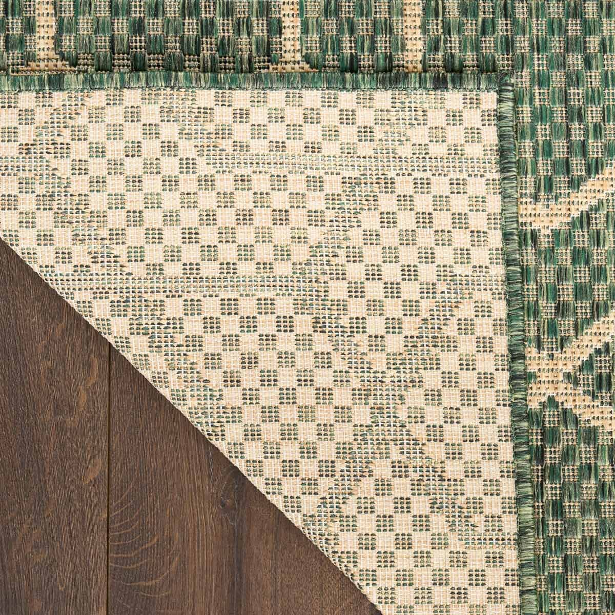 Nourison Horizon Geometric Indoor / Outdoor Rug in 2 Sizes, Green