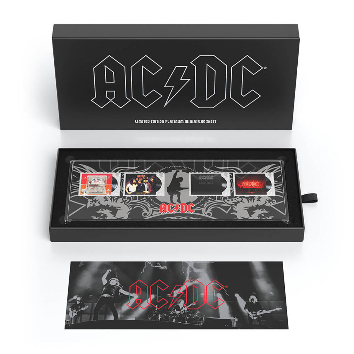 AD/DC Platinum Stamp Sheets - AD/DC Albums From Royal Mail
