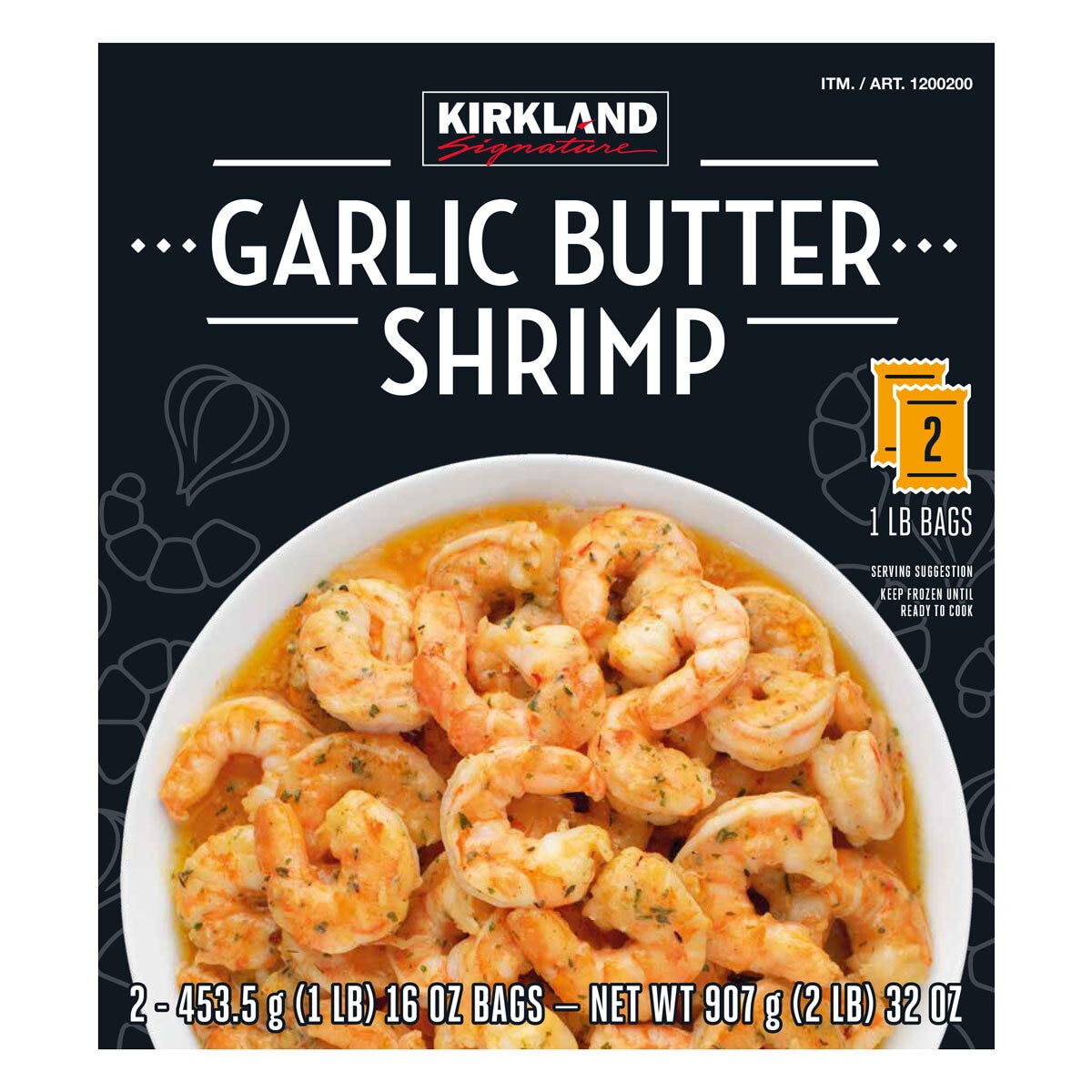 Kirkland Signature Garlic Butter Shrimp 2 x 454g Costc