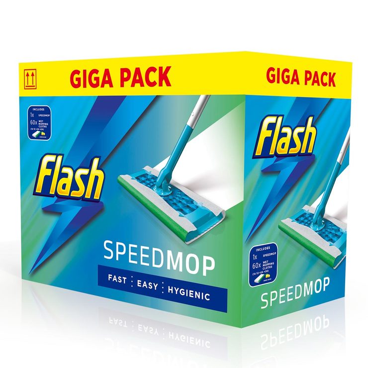 Flash Speedmop Starter Kit with 60 Wet Cloths Costco UK