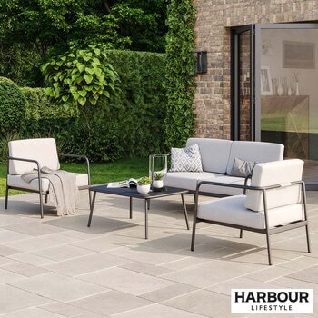 Harbour Lifestyle Aspen 4 Piece All-In-One Compact Patio Seating Set