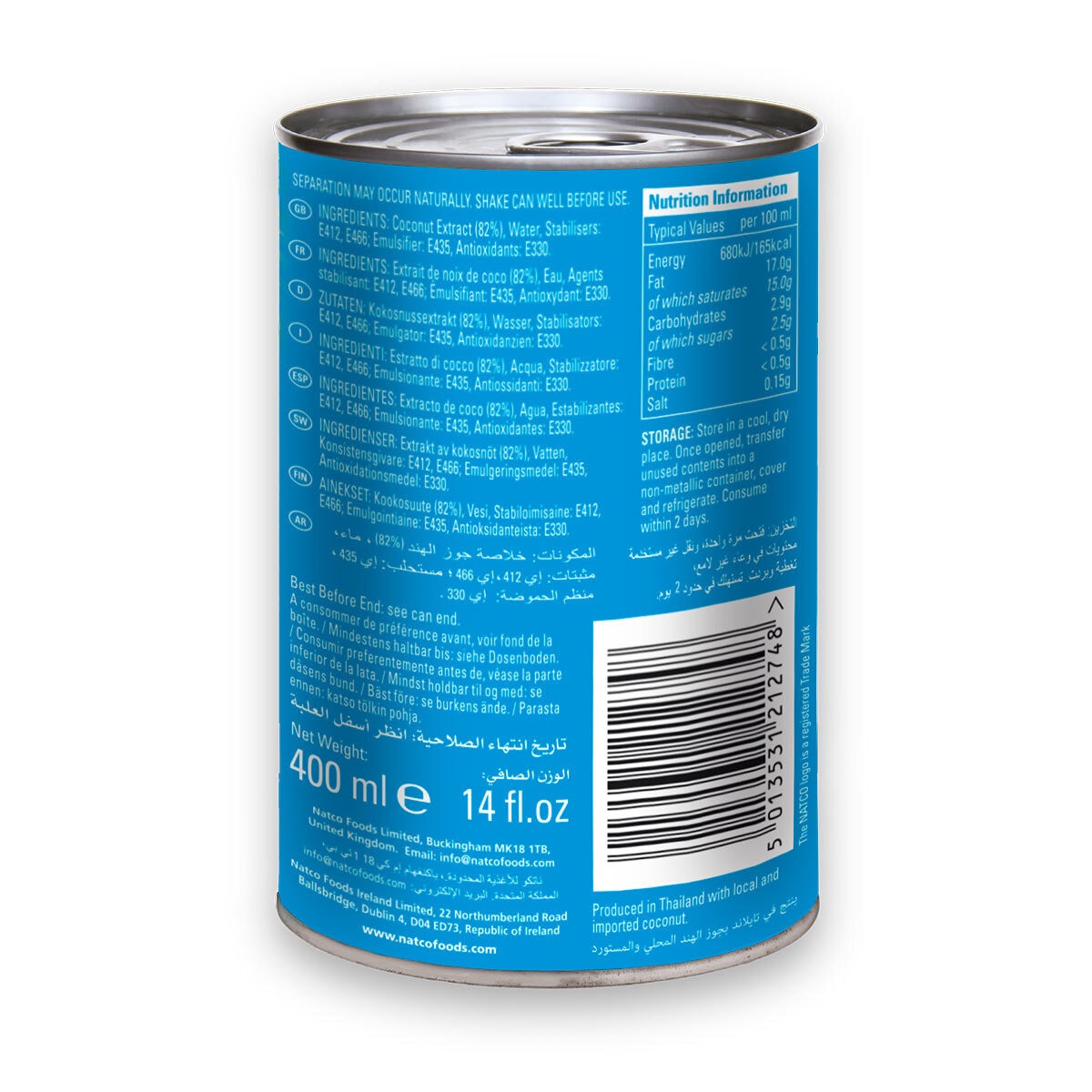 Natco Coconut Milk, 6 x 400ml Costco UK