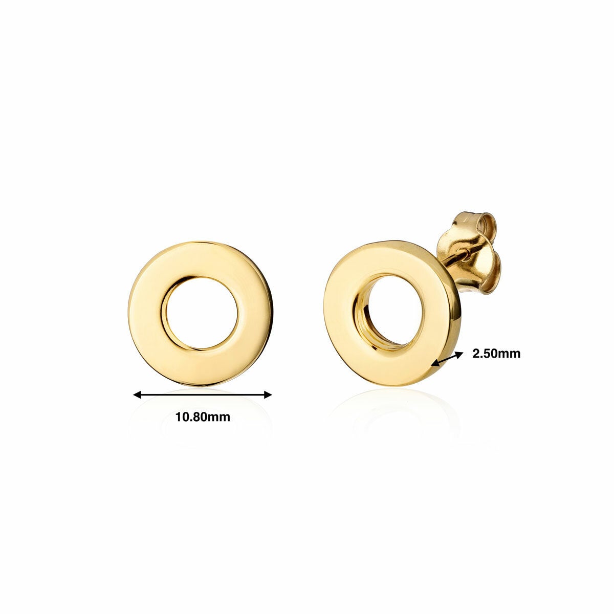 14ct Yellow Gold Circle Earrings 14ct Yellow Gold Circle Earrings