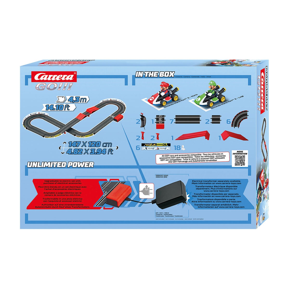 Mario Kart™ Mario Vs Luigi – Carrera GO!!! BO Slot Racing Set (5+ Years)