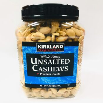 Kirkland Signature Whole Fancy Unsalted Cashews, 1.13kg
