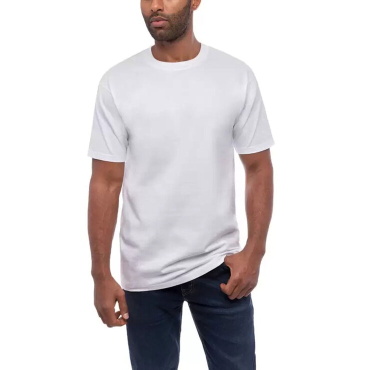Kirkland Signature Men's Cotton Crewneck White T-Shirt, 6 Pack in Medium