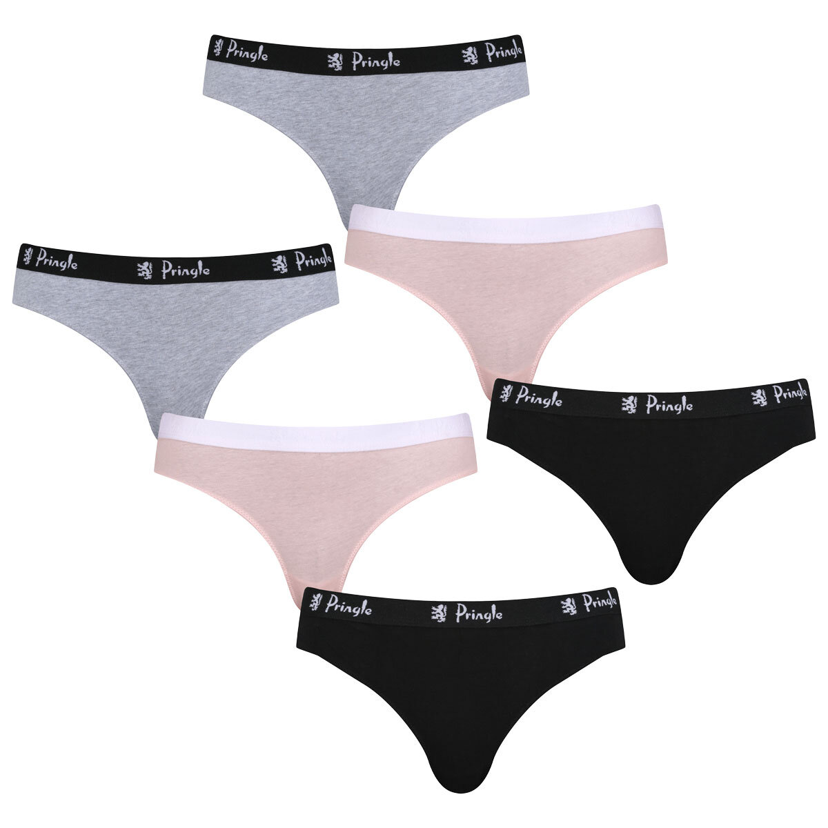 Pringle Ladies Brief, 2 x 3 Pack in 2 Colours and 3 Sizes