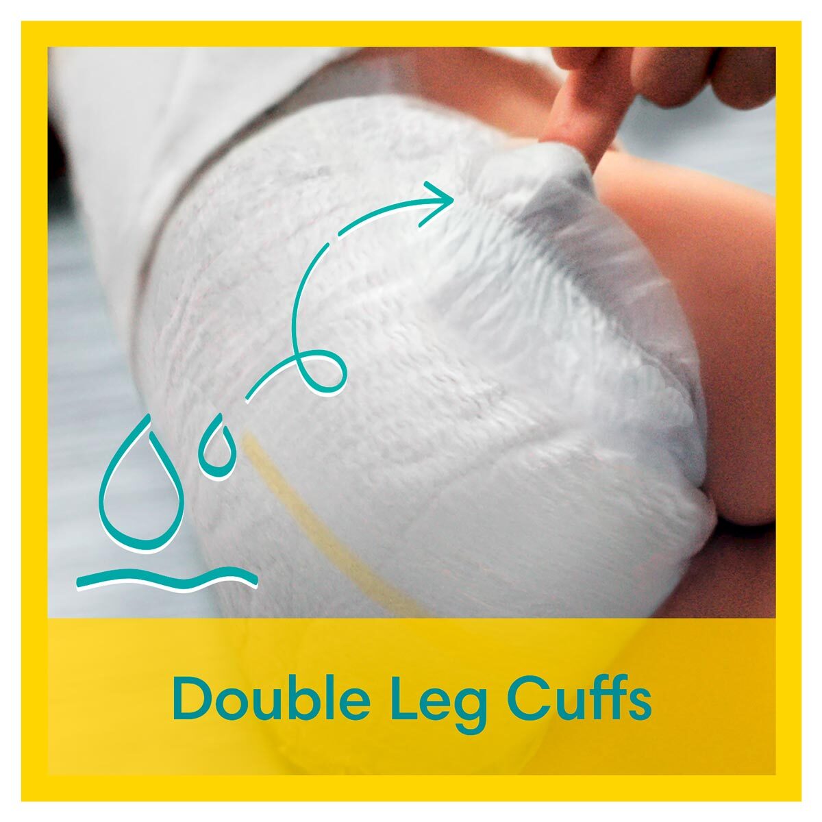 Nappies have Double Leg Cuffs