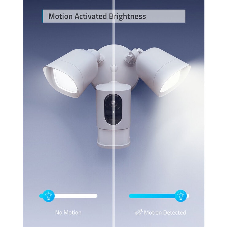 eufy 2k Hardwired Floodlight Camera with 4GB eMMC Local Storage in White eufy 2k Hardwired Floodlight Camera with 4GB eMMC Local Storage in White