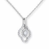 0.38ctw Round Brilliant Cut Diamond Pendant, 18ct White Gold