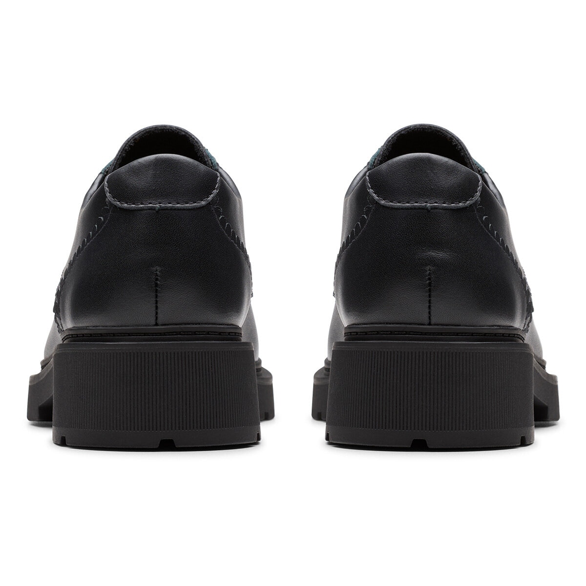 Clarks Kids Eris Pure Black Leather Shoes Clarks Kids Eris Pure Black Leather Shoes