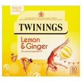 Twinings Lemon and Ginger Tea Bags, 80 Pack
