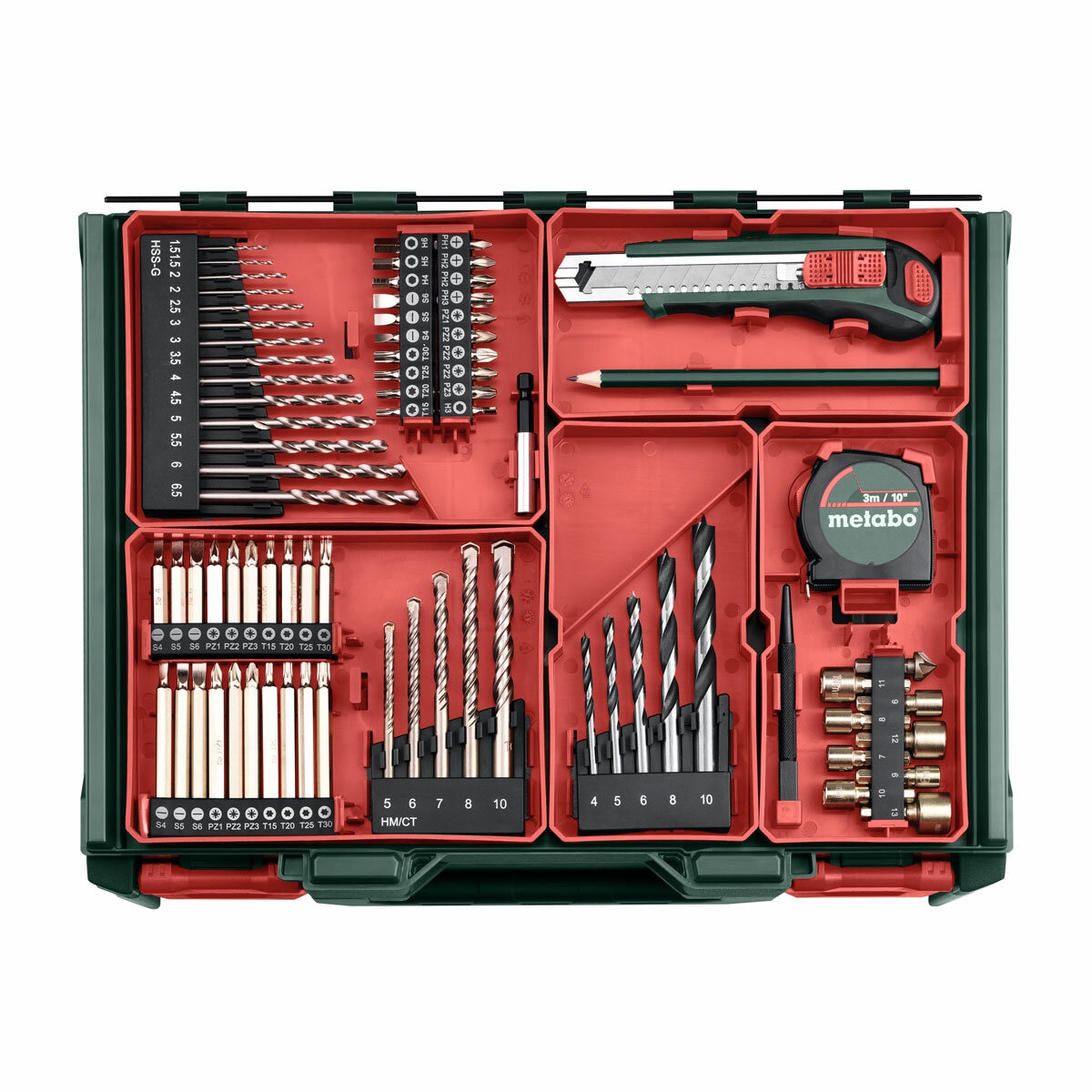 Metabo 18V Cordless Hammer Drill with Two 2.0Ah Batteries and Accessory Kit