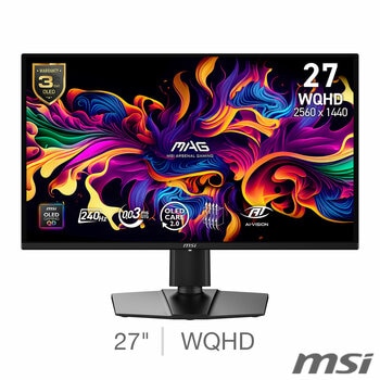 MSI MAG X24 274QP 27 inch WQHD 240Hz QD-OLED Gaming Monitor, 9S6-3CFA9T-003