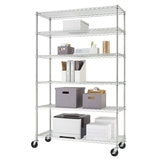 TRINITY EcoStorage™ 6-Tier 6ft x 4ft x 1.5ft (183 x 122 x 46cm) Chrome Storage Unit with Casters
