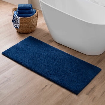 Grandeur Extra Large Blue Bath Runner, 60 x 150 cm