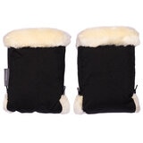 Naturally Sheepskins Merino Sheepkin Stroller Mittens in Black