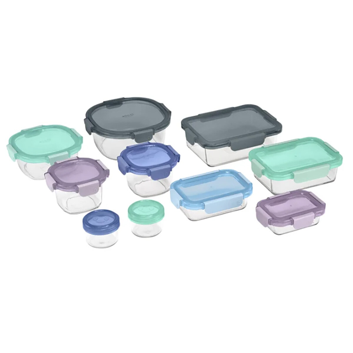 Ello Colour Lock Food Storage Set, 20 Piece Ello Colour Lock Food Storage Set, 20 Piece