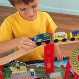 KidKraft Airport Express Train Set and Table in Espresso (3+ Years)