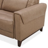 Aiden & Ivy Spencer Brown Leather Power Reclining 2 Seater Sofa