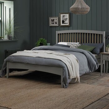 Bentley Designs Whitby Scandi Oak & Grey Bed Frame, King Size