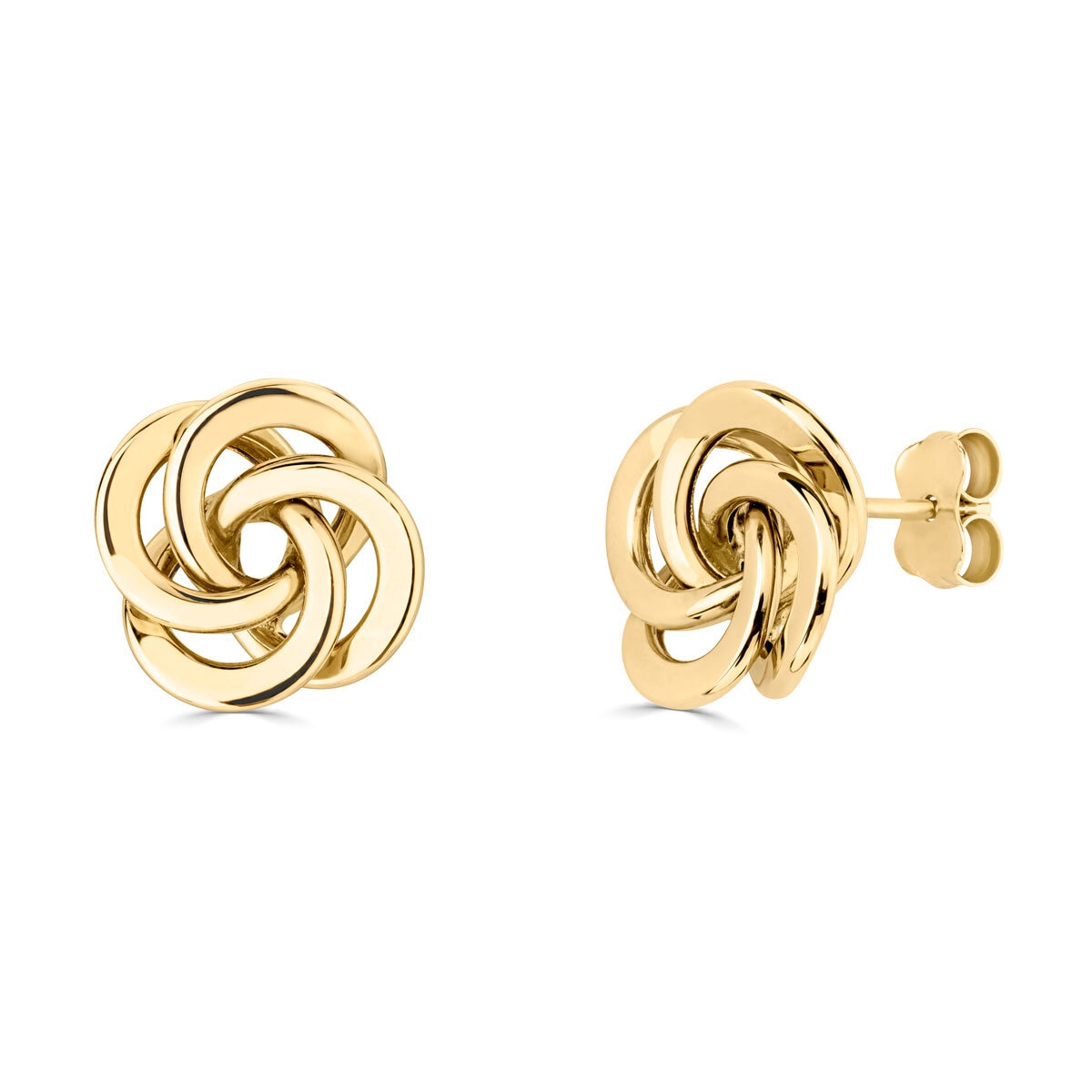 14ct Yellow Gold Large Love Knot Earrings